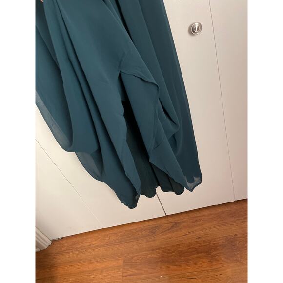 Show Me Your mumu Emily Empire Maxi Dress Emerald Green Chiffon Classic - Picture 6 of 8